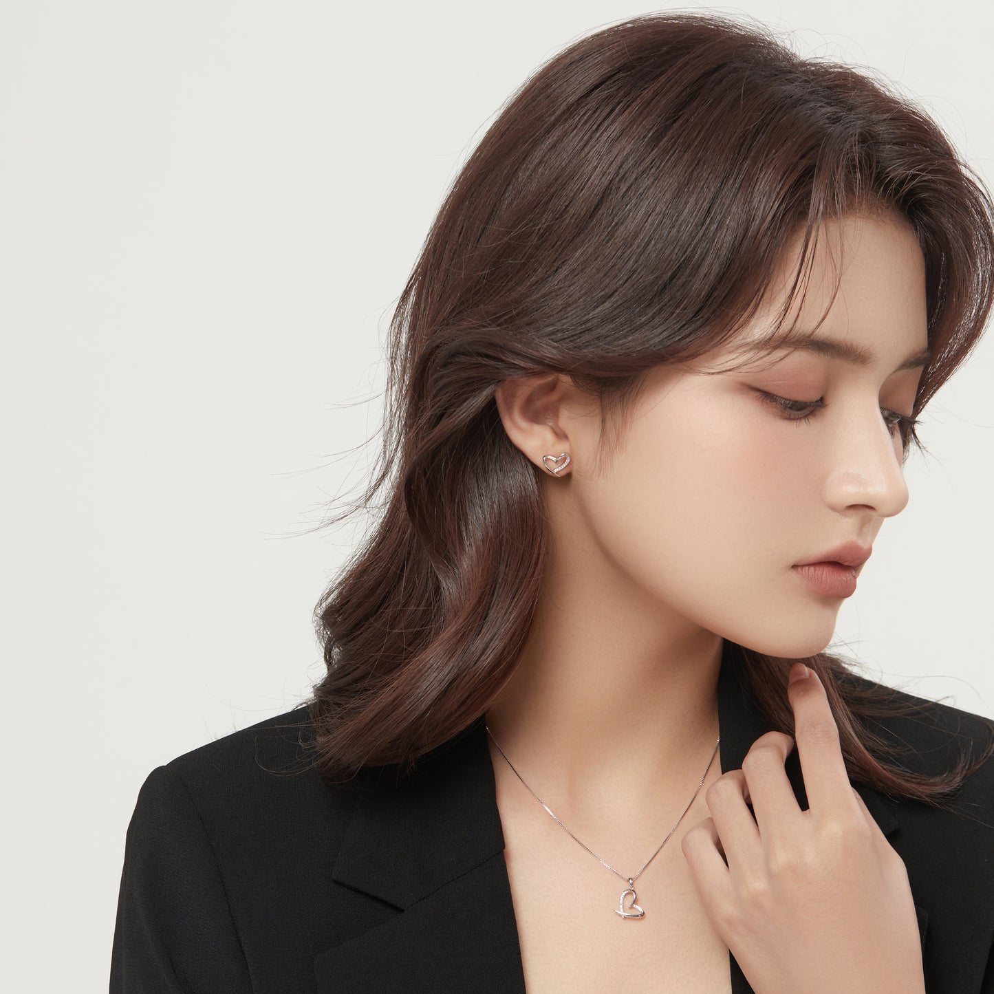 Heart Earrings (Rosegold)